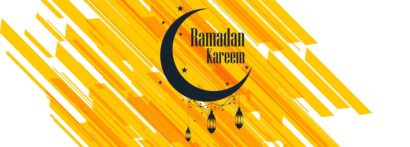 Diseño de plantilla colorida de banner de Ramadán Kareem vector