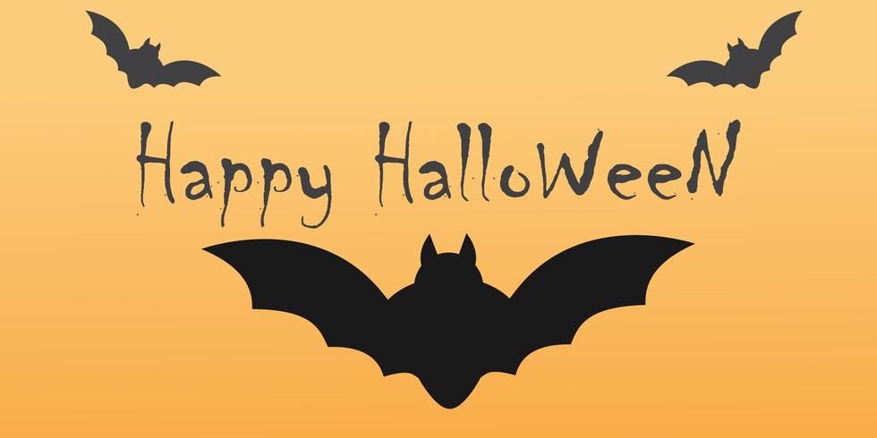 Happy Halloween orange background vector