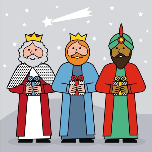 Los tres reyes de Oriente vector