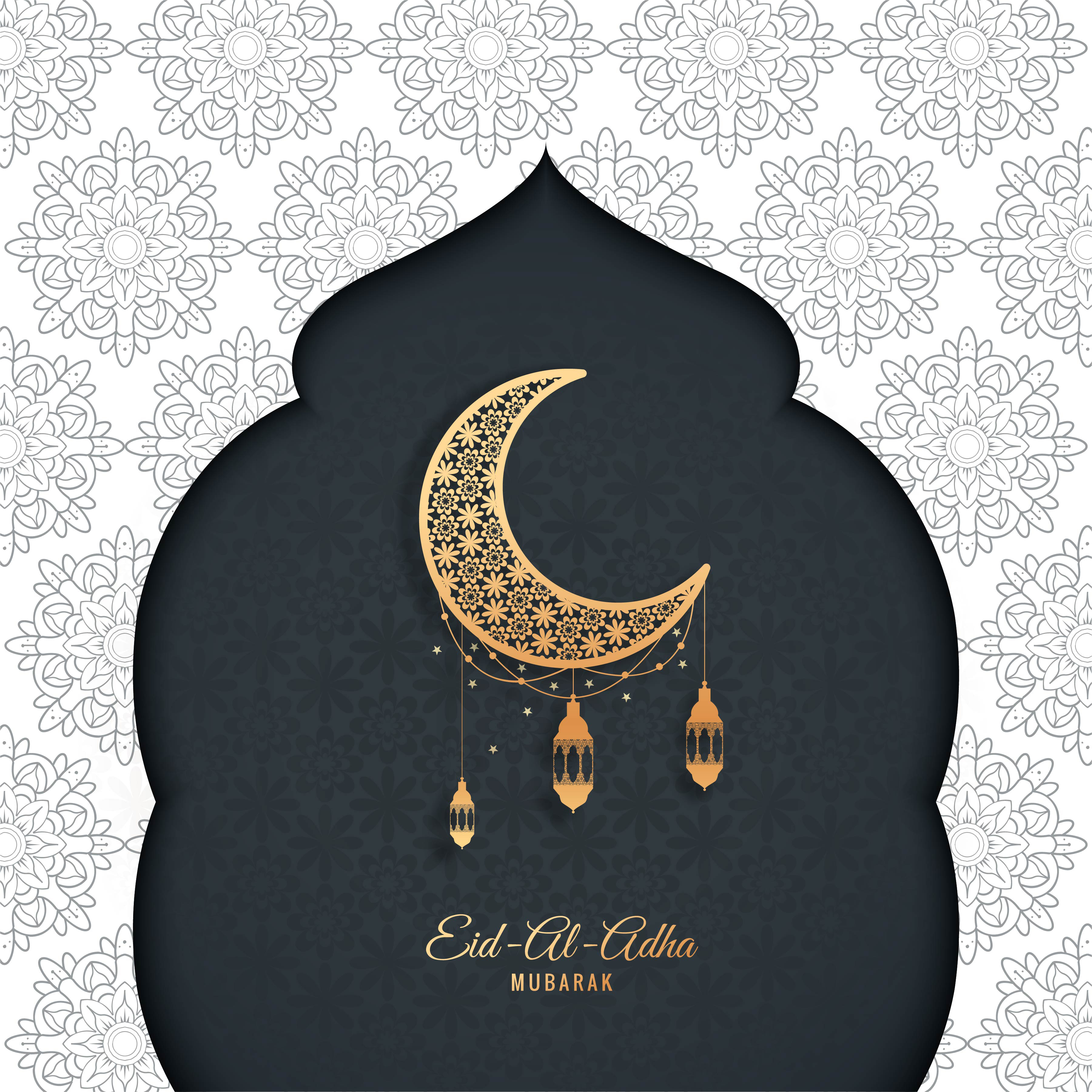 Eid-Al-Adha Mubarak.Vector greeting card 677533 Vector Art at Vecteezy
