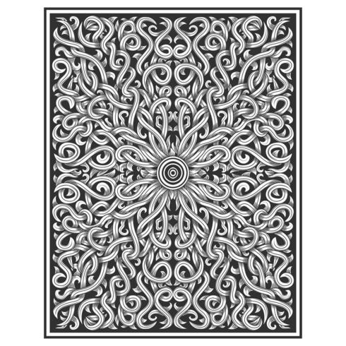 Illustration of vine drawing carved wood  vector