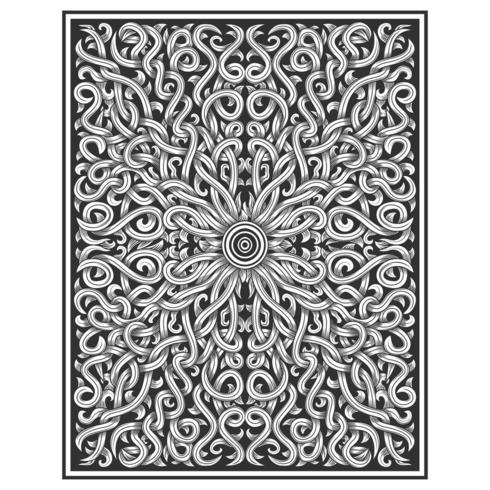 Illustration of vine drawing carved wood  vector