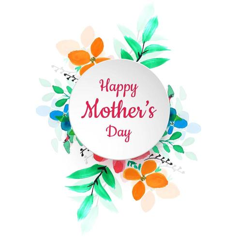 Happy Mother's Day Colorful Flower Background  vector