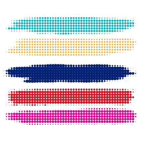 Abstract colorful halftone set  vector