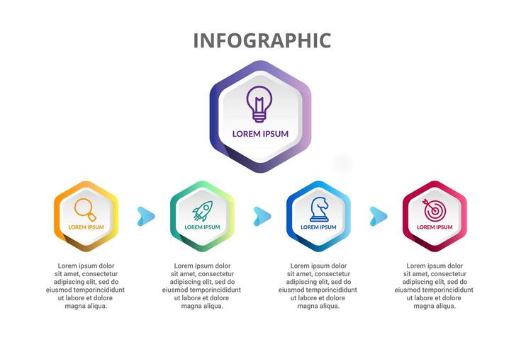 polygon Infographic vector design with icons options or steps