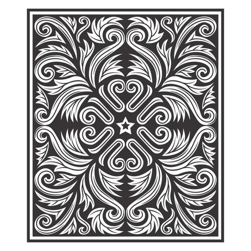 Abstract symmetrical botanical pattern  vector