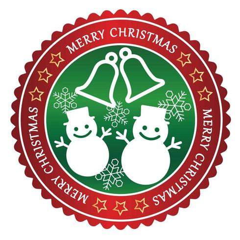 Christmas badge on a white background. vector