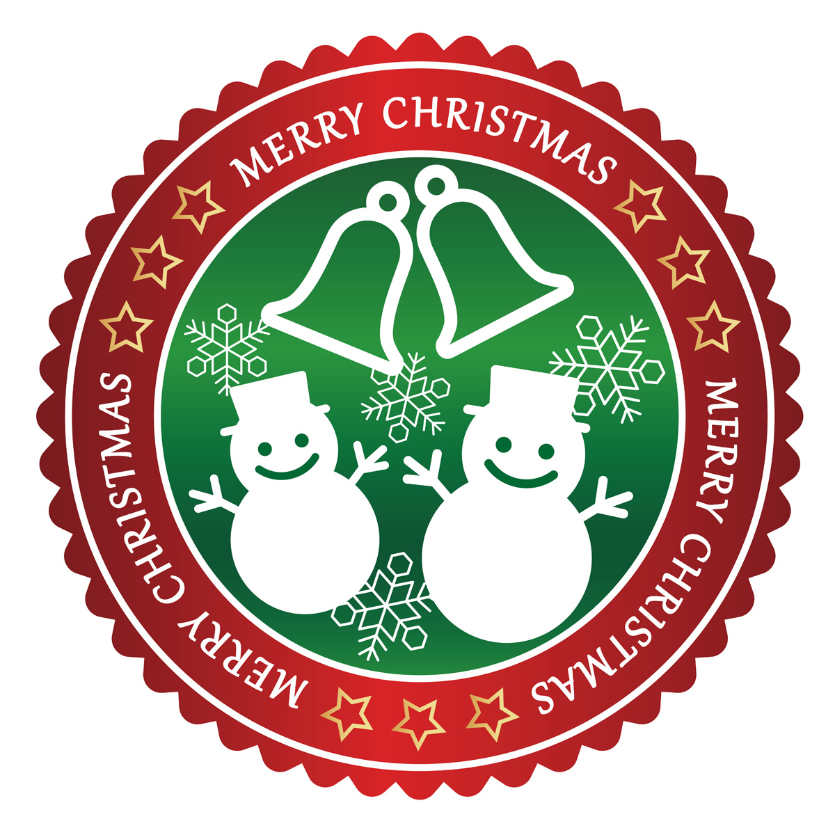 Christmas badge on a white background. 677760 Vector Art at Vecteezy