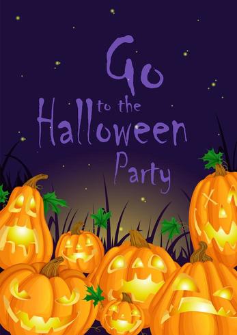 Invitation poster for Halloween  vector