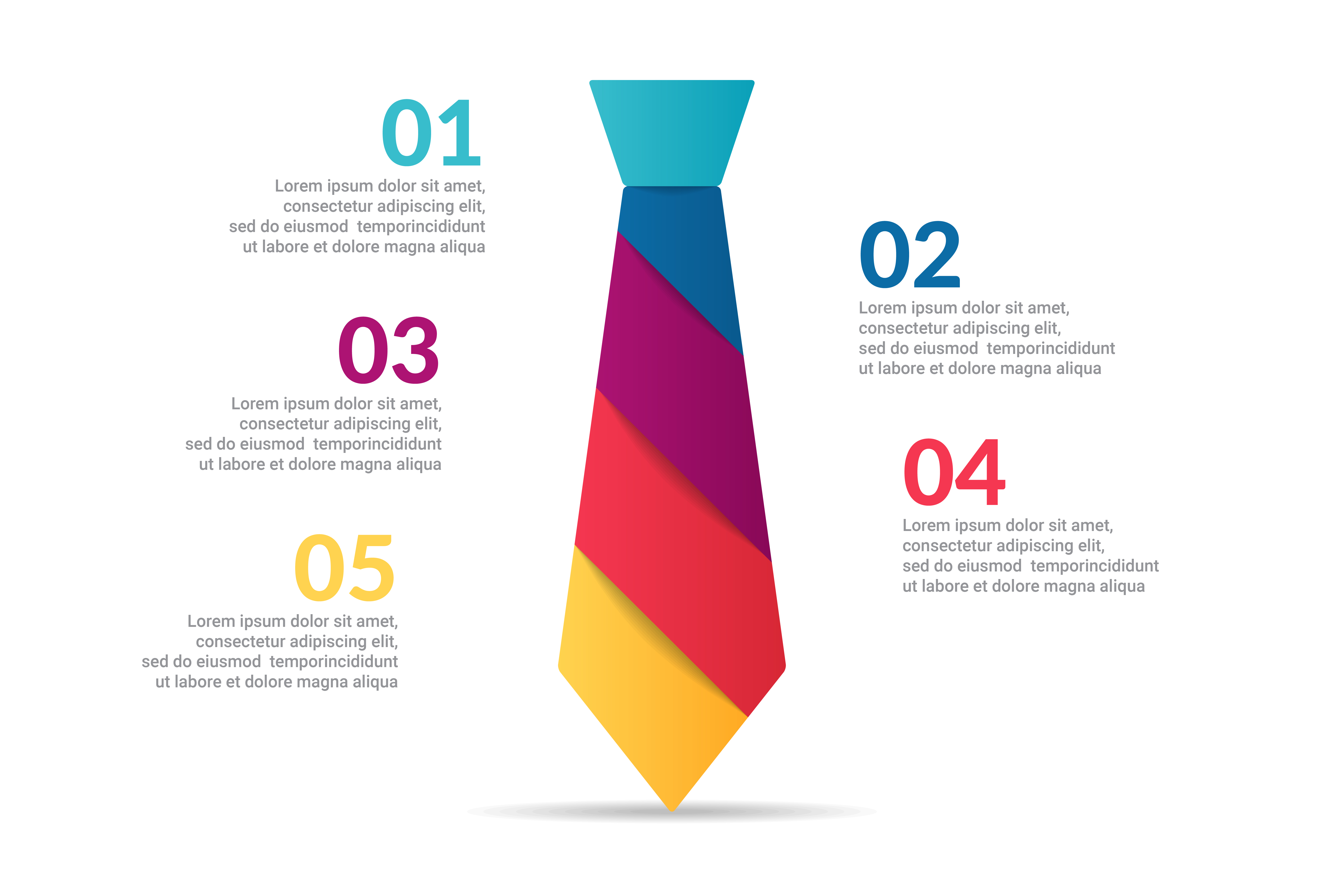 tie Infographic design with options or list 677790 Vector Art at Vecteezy