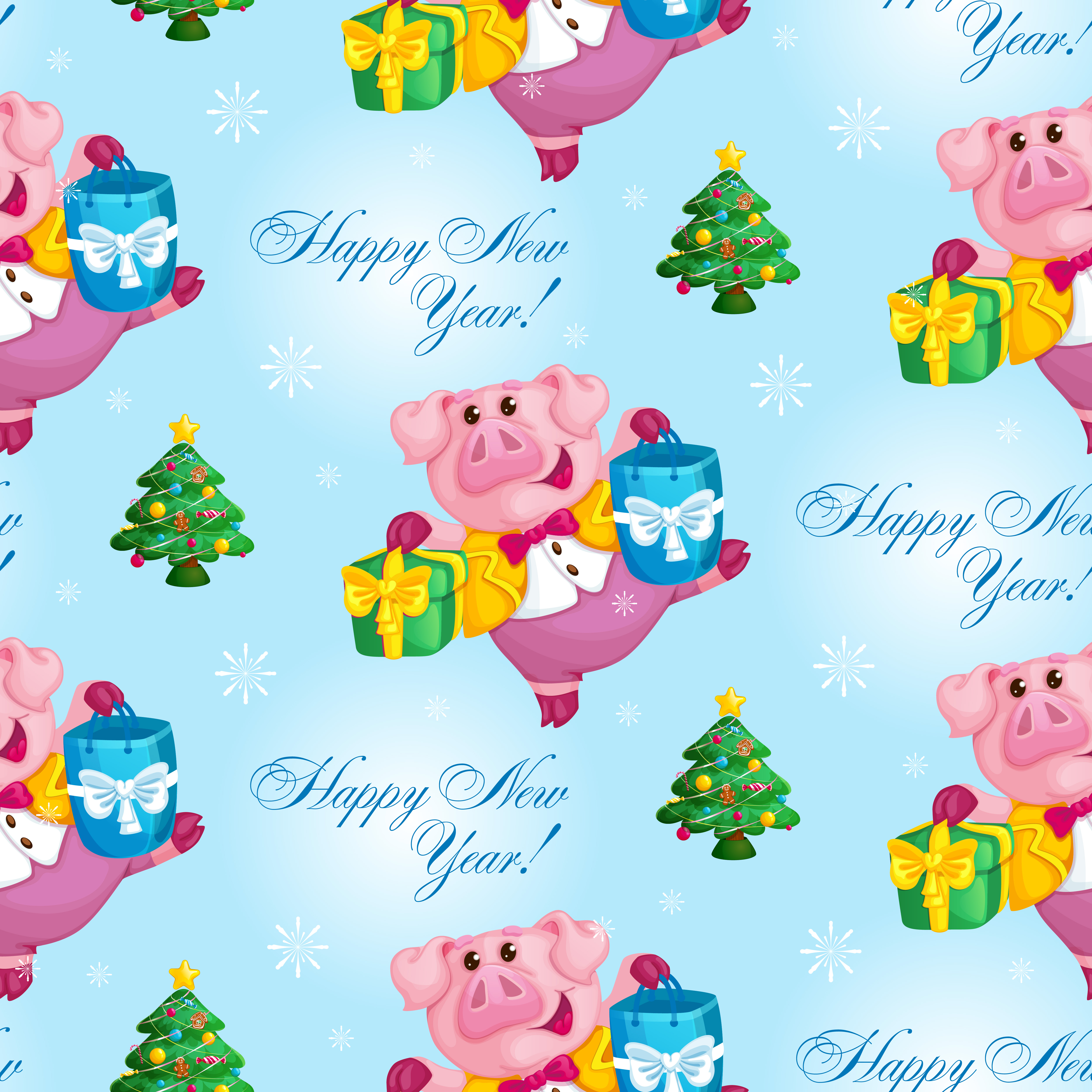 Download pig with Christmas Presents Pattern - Download Free ...