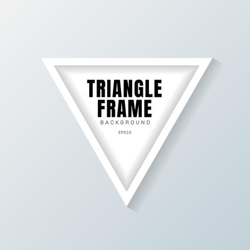 triangle frame mockup on gray background vector