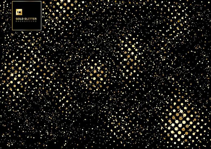 Gold glitter explosion of confetti texture  vector