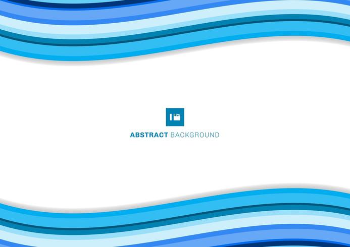 blue wave lines minimal curve layout  vector