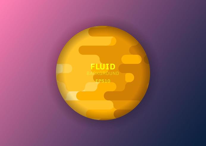 fluid yellow rounded lines background halftone style vector