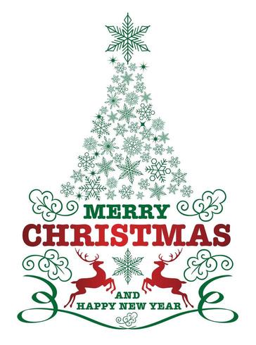 Christmas label on a white background. vector