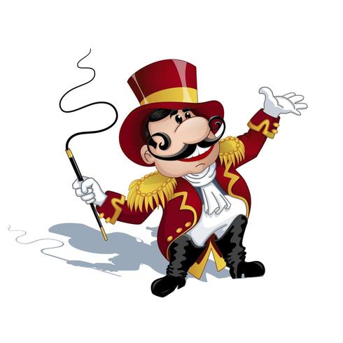 A trainer with a mustache in a red uniform with gold epaulettes vector