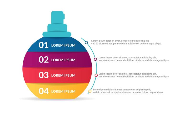 perfume or fragrance Infographic design with options or list vector