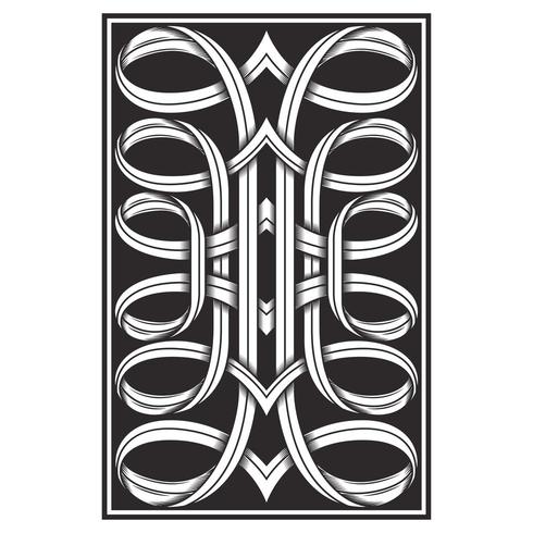 Ornate abstract carved ribbon pattern vector