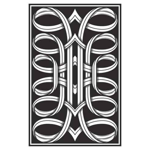 Ornate abstract carved ribbon pattern vector