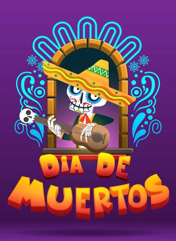 Dia de los muertos vector illustration, day of the dead