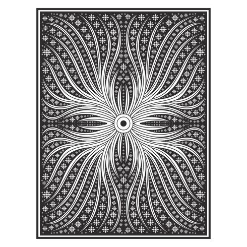 Abstract botanical lines pattern  vector