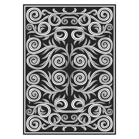 Ornate symmetrical abstract botanical pattern vector