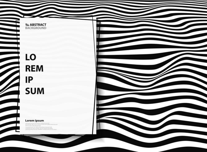 Abstract Black And White Zebra Striped Wavy Pattern Download