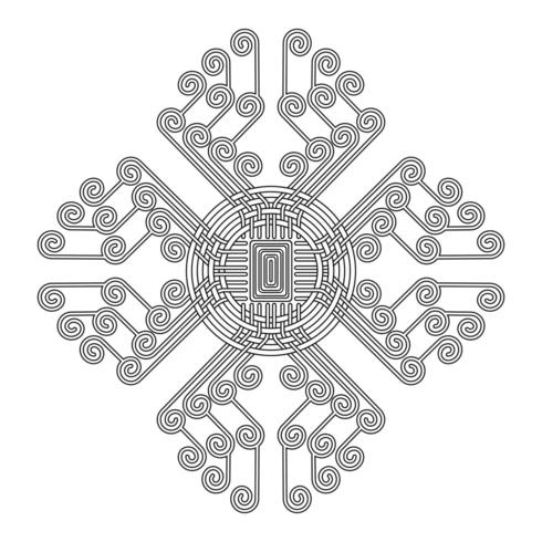 Indian mandala pattern vector