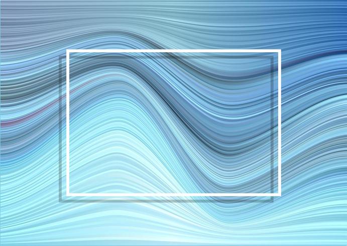 Warped stripes background with white frame vector