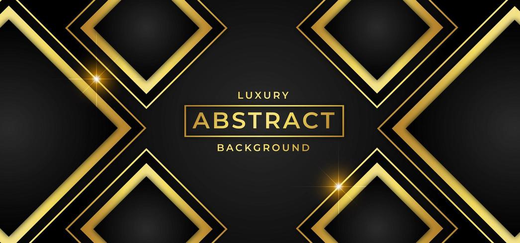 Luxury background with golden diamond shapes vector