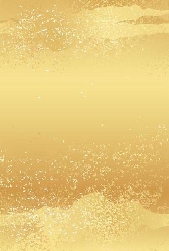 Plantilla de oro japonesa tarjeta de año nuevo con patrón abstracto vector
