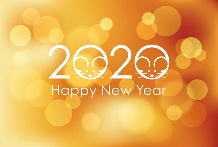 2020 - the Year of the Rat  vector