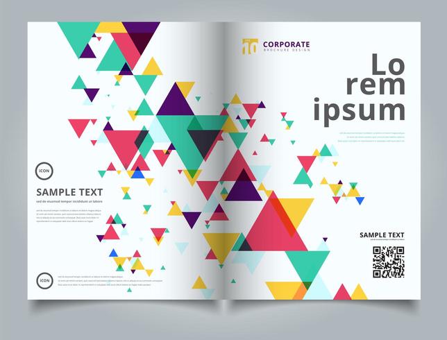 Template layout brochure abstract colorful and creative vector