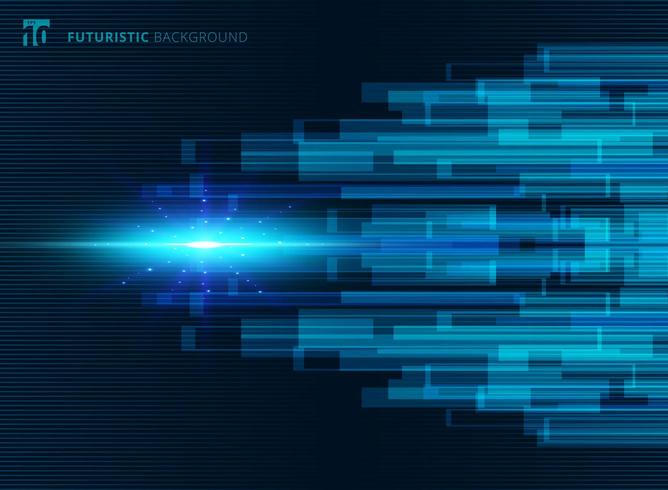Abstract blue virtual technology concept futuristic background vector