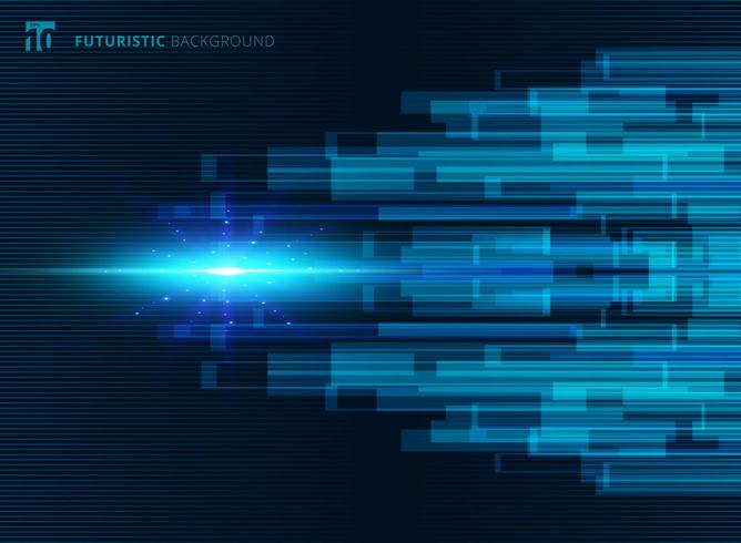 Abstract blue virtual technology concept futuristic background vector