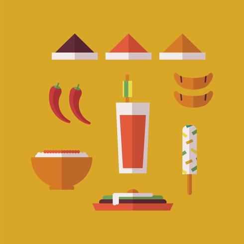 Indian Typical Food vector