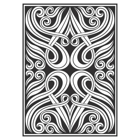 Ornate botanical lines pattern  vector