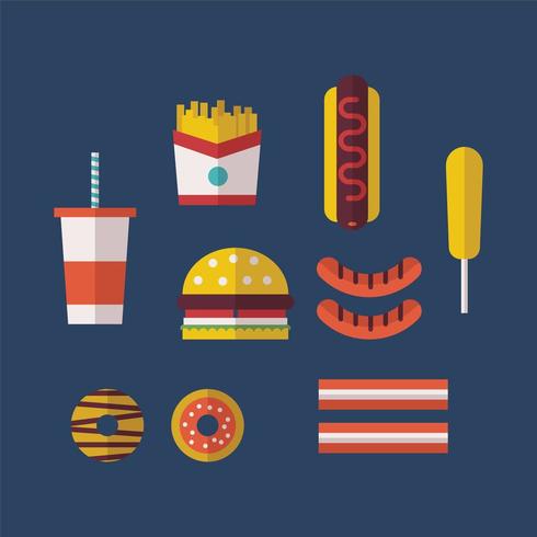 Comida Rápida Típica Americana vector