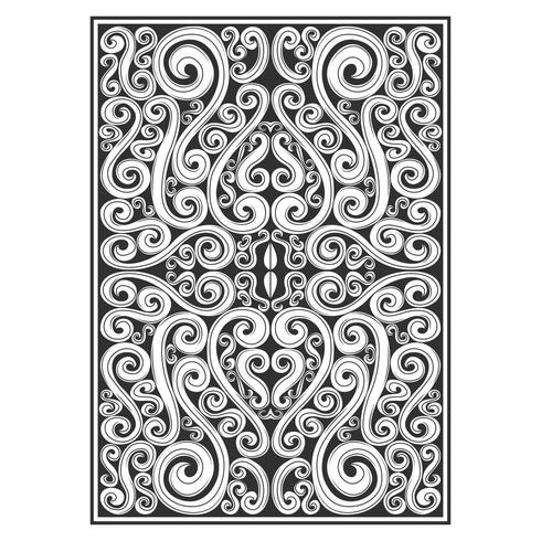 Ornate swirling lines botanical pattern  vector