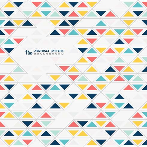 Abstract colorful mosaic triangles pattern  vector