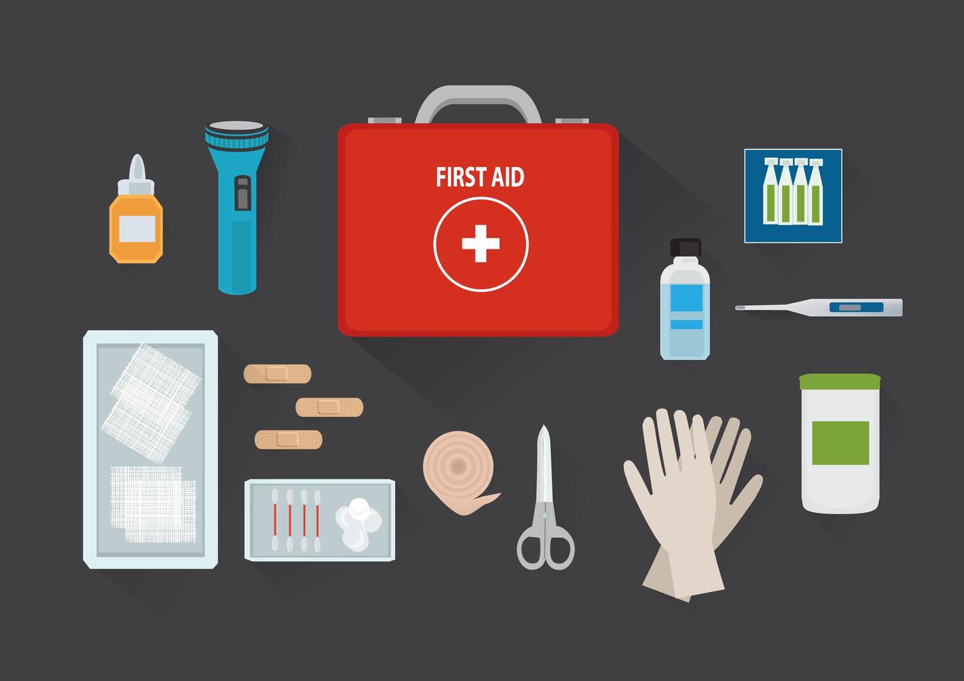 First aid set 678282 Vector Art at Vecteezy