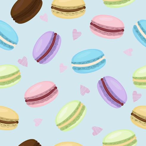 Macaroon pattern background vector