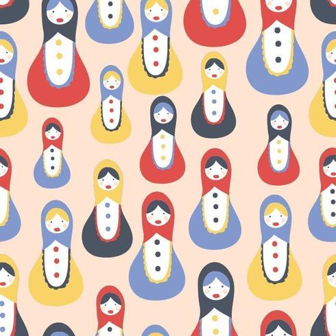 Matrioshka Doll Pattern vector
