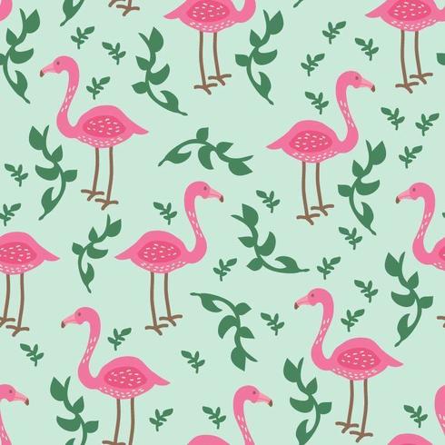 Flamingo Tropical Pattern vector