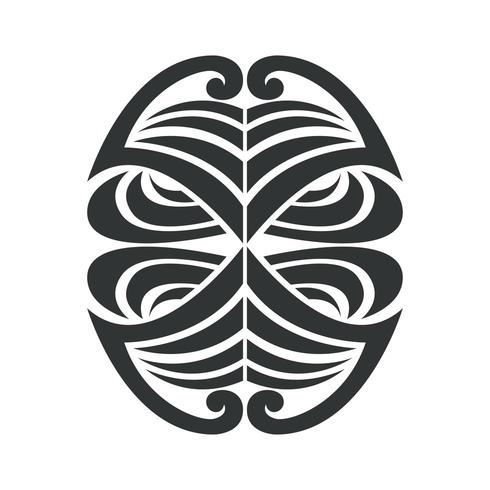 Abstract botanical lines shape vector