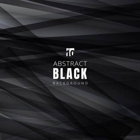 Template black shapes triangles overlapping with shadow vector