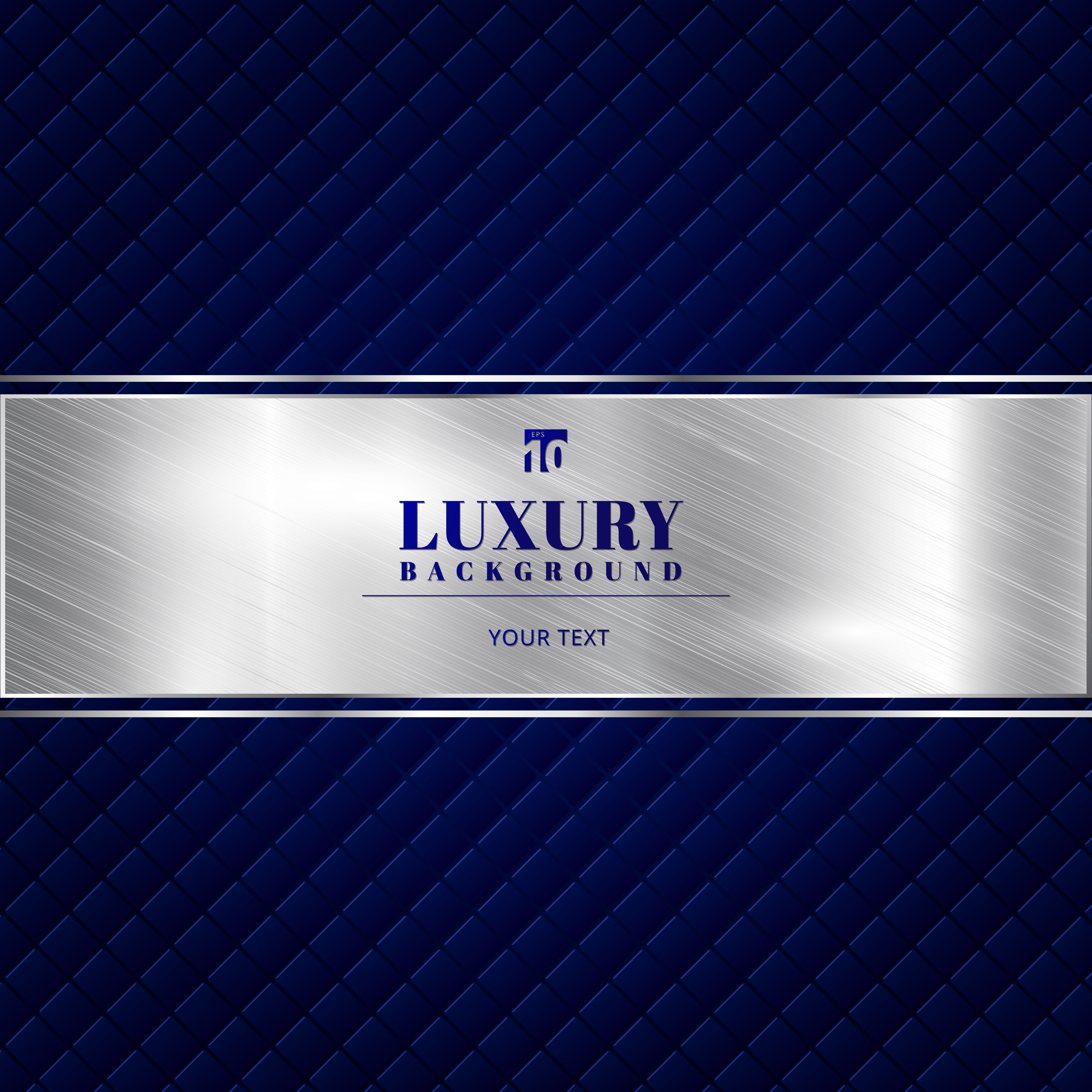 Luxury invitation blue background with a pattern of squares texture and