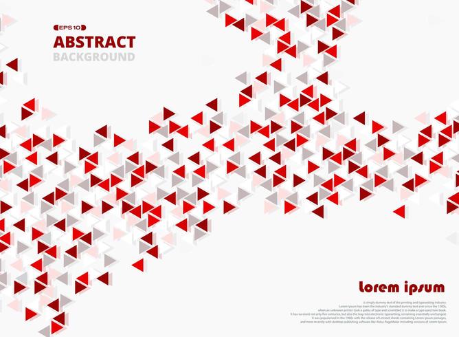 Abstract red triangle geometrical pattern  vector