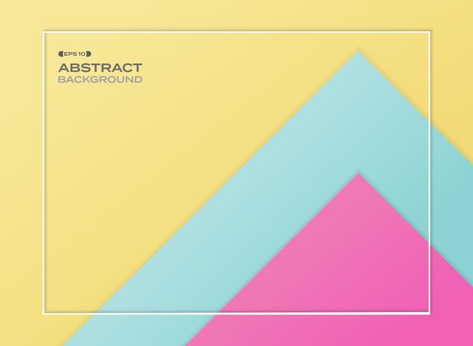 Abstract paper effect blue pink and yellow pattern vector